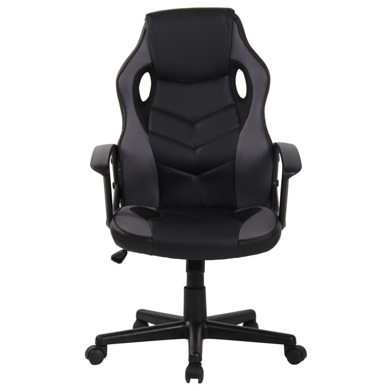 Silla Gaming DELI, en Malla y Piel, color Negro