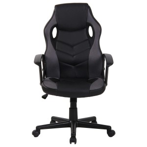 Silla Gaming DELI, en Malla y Piel, color Negro