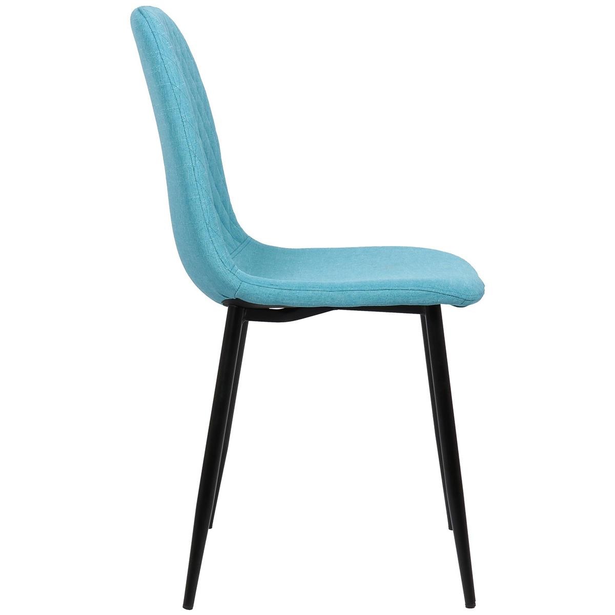 Silla de Confidente DOGMA, Robusta Estructura Metálica, en Tela color Negro