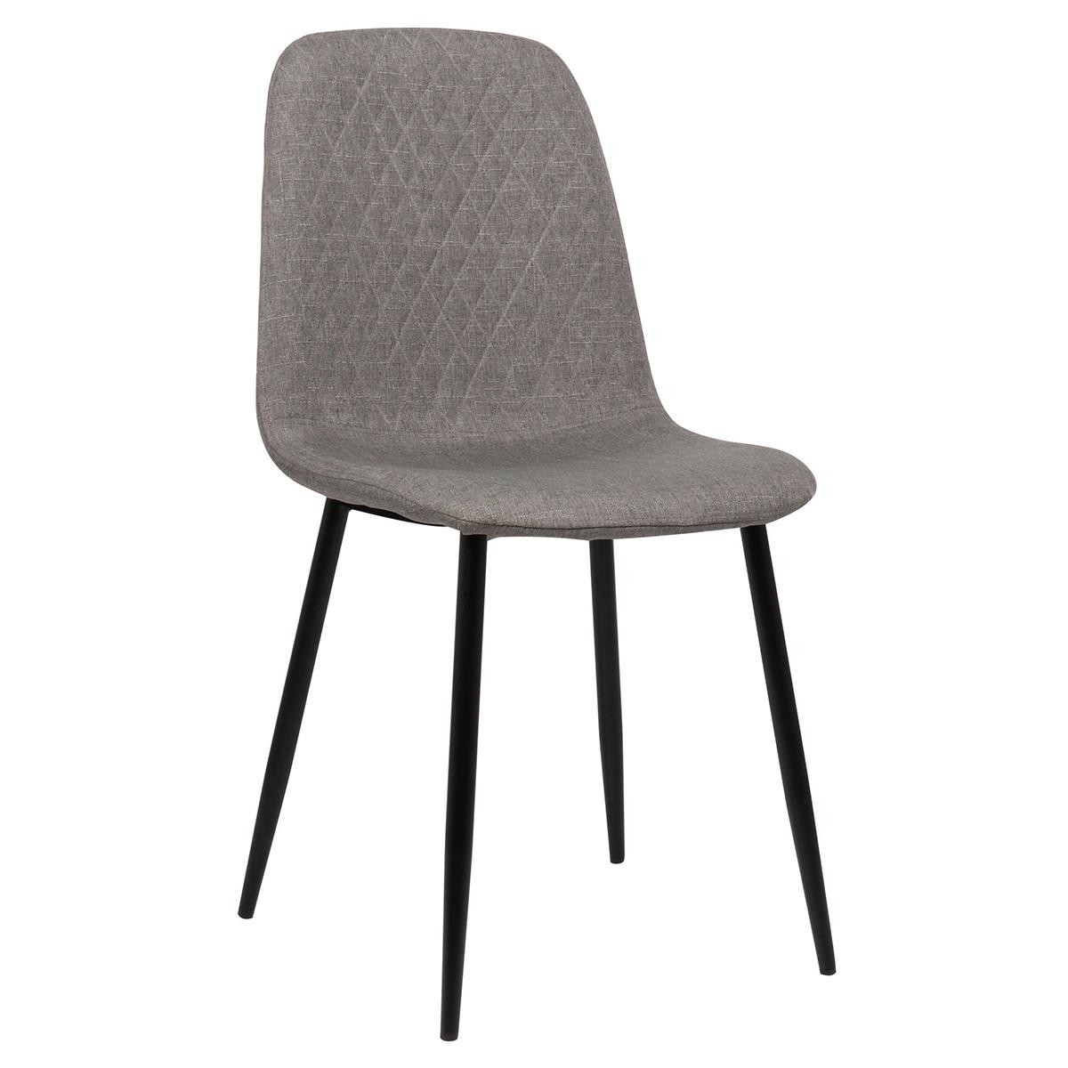 Silla de Confidente DOGMA, Robusta Estructura Metálica, en Tela color Negro