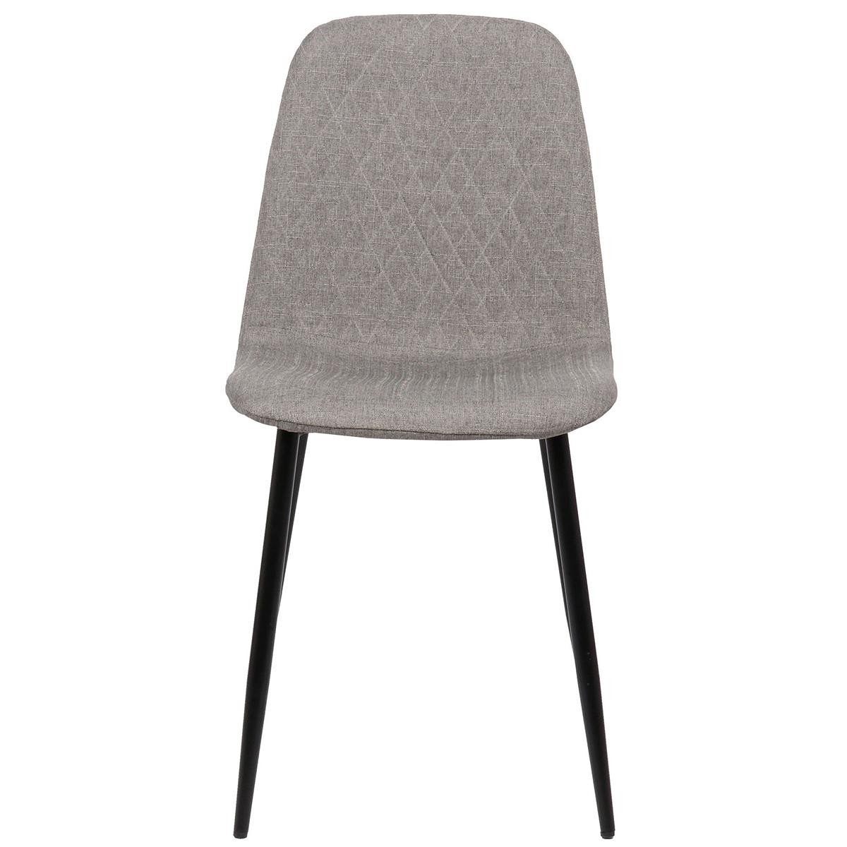Silla de Confidente DOGMA, Robusta Estructura Metálica, en Tela color Negro