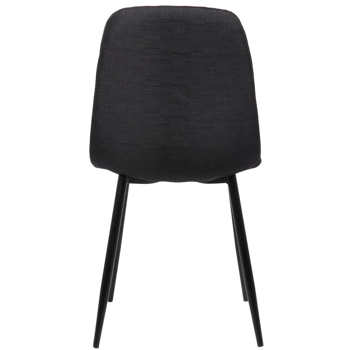 Silla de Confidente DOGMA, Robusta Estructura Metálica, en Tela color Negro