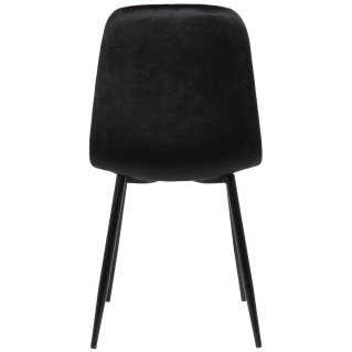 Silla de Confidente DOGMA, en terciopelo color negro 2