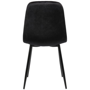 Silla de Confidente DOGMA, en terciopelo color negro