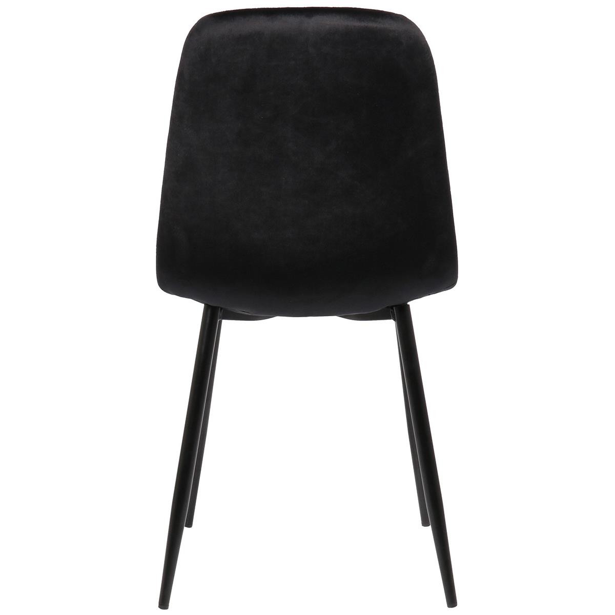 Silla de Confidente DOGMA, Robusta Estructura Metálica, en Terciopelo color Negro