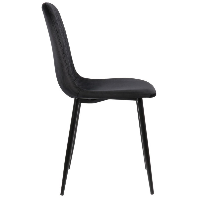 Silla de Confidente DOGMA, en terciopelo color negro