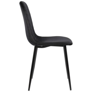 Silla de Confidente DOGMA, en terciopelo color negro