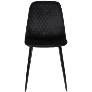 Silla de Confidente DOGMA, en terciopelo color negro