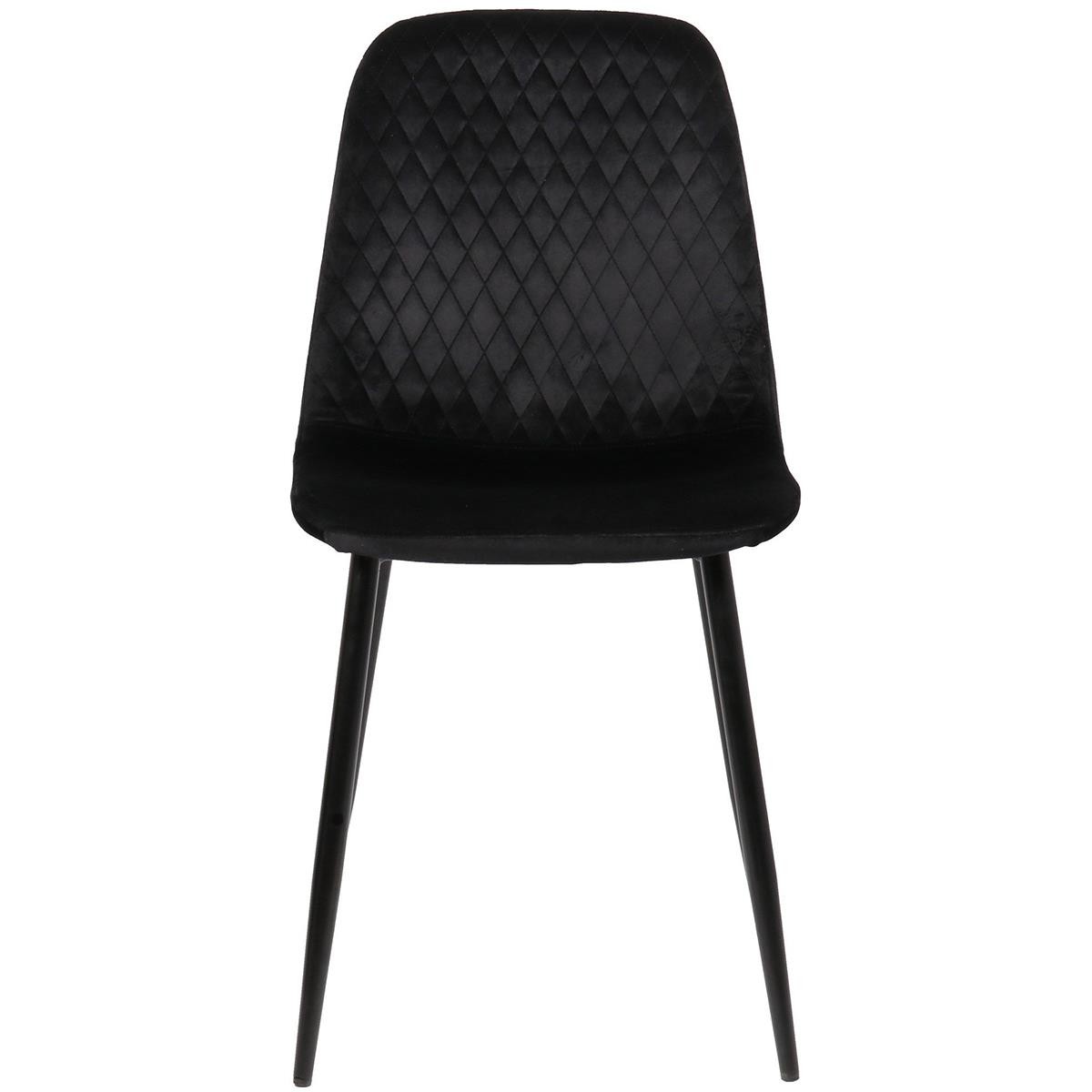 Silla de Confidente DOGMA, Robusta Estructura Metálica, en Terciopelo color Negro