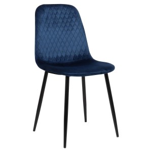 Silla de Confidente DOGMA, en terciopelo color negro