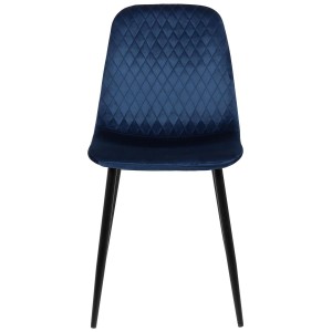 Silla de Confidente DOGMA, en terciopelo color negro