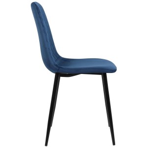 Silla de Confidente DOGMA, en terciopelo color negro