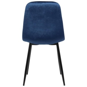 Silla de Confidente DOGMA, en terciopelo color negro