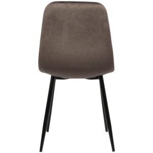 Silla de Confidente DOGMA, en terciopelo color negro