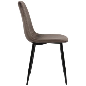 Silla de Confidente DOGMA, en terciopelo color negro
