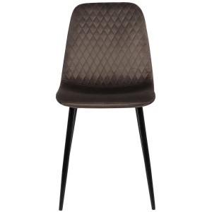 Silla de Confidente DOGMA, en terciopelo color negro