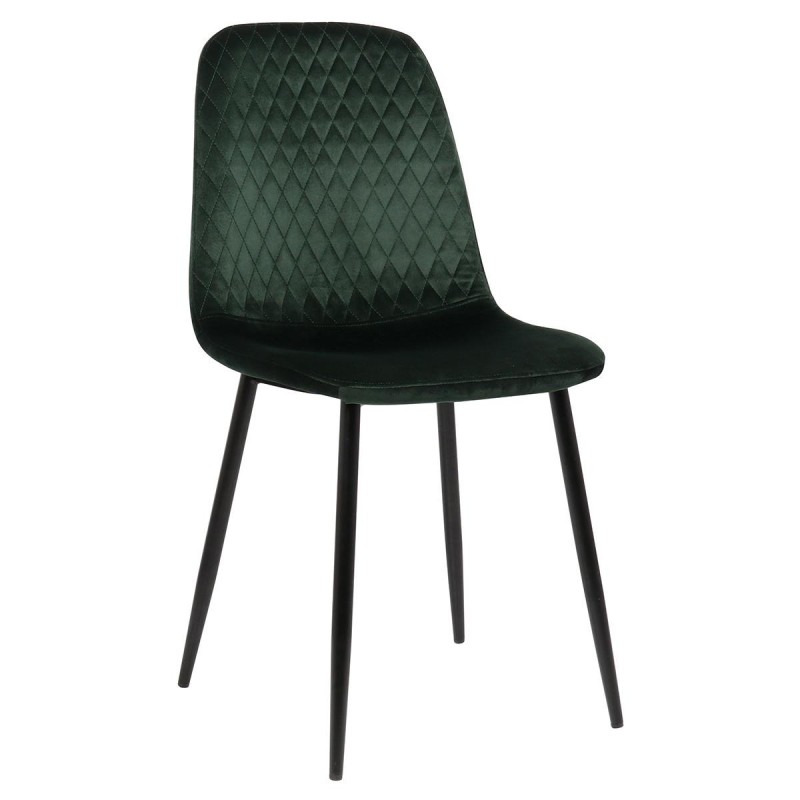 Silla de Confidente DOGMA, en terciopelo color negro