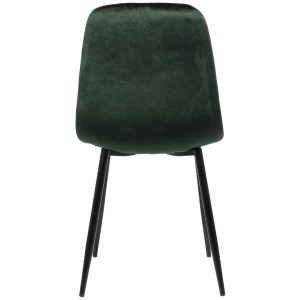 Silla de Confidente DOGMA, en terciopelo color negro
