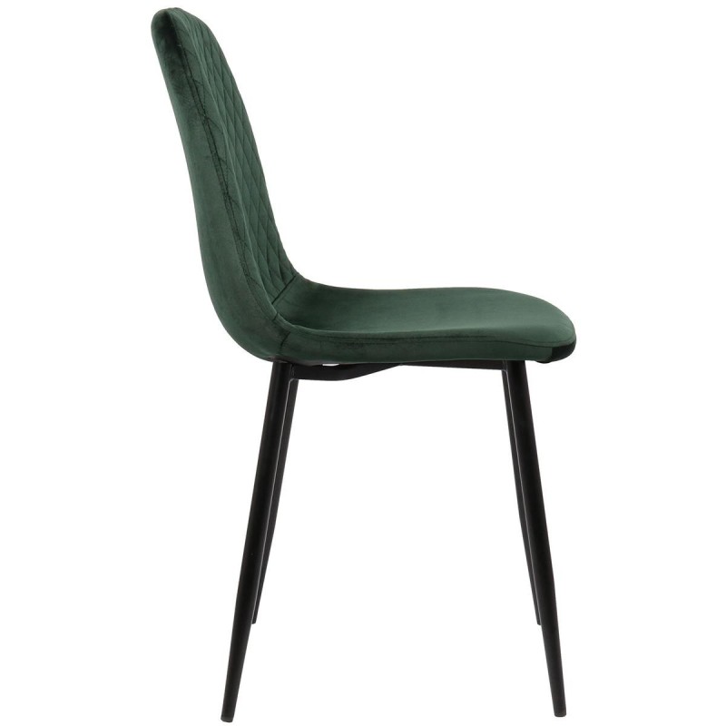 Silla de Confidente DOGMA, en terciopelo color negro