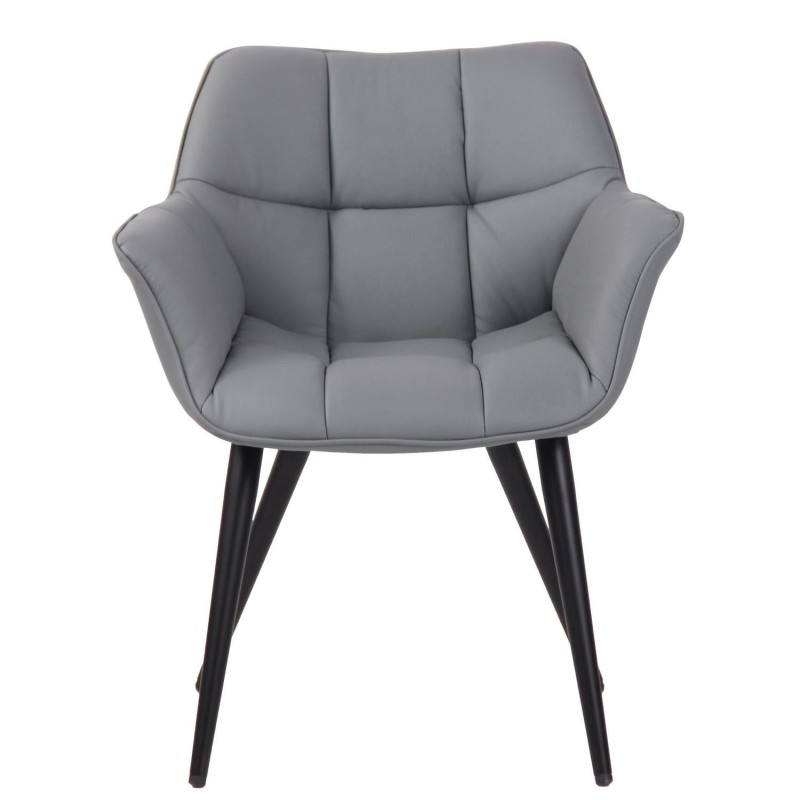 Silla de Confidente TESLA en Piel color Negro