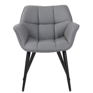 Silla de Confidente TESLA en Piel color Negro