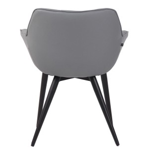 Silla de Confidente TESLA en Piel color Negro