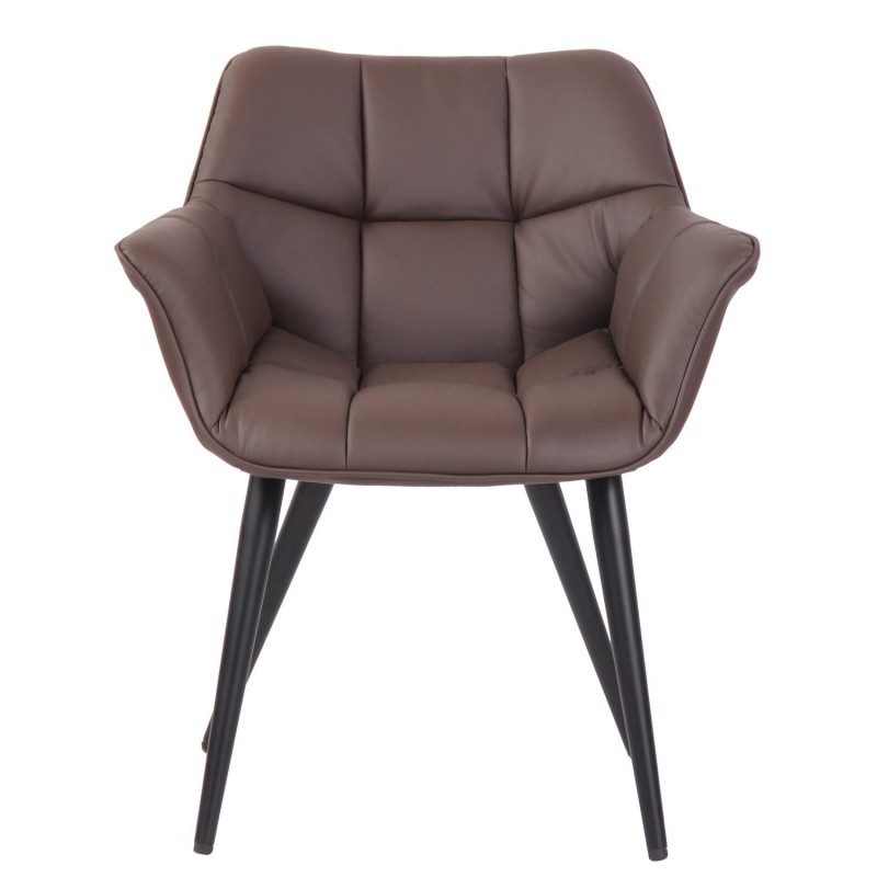 Silla de Confidente TESLA en Piel color Negro