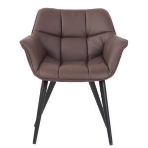 Silla de Confidente TESLA en Piel color Negro
