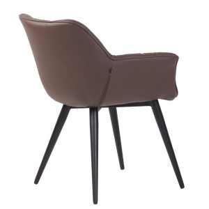 Silla de Confidente TESLA en Piel color Negro