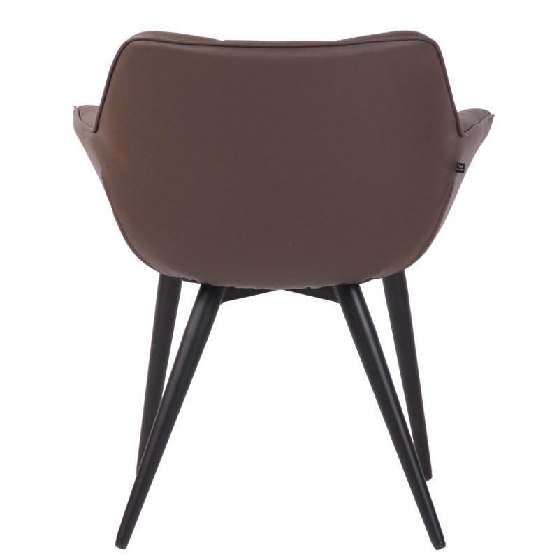 Silla de Confidente TESLA en Piel color Negro