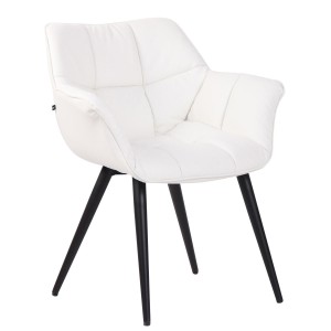 Silla de Confidente TESLA en Piel color Negro