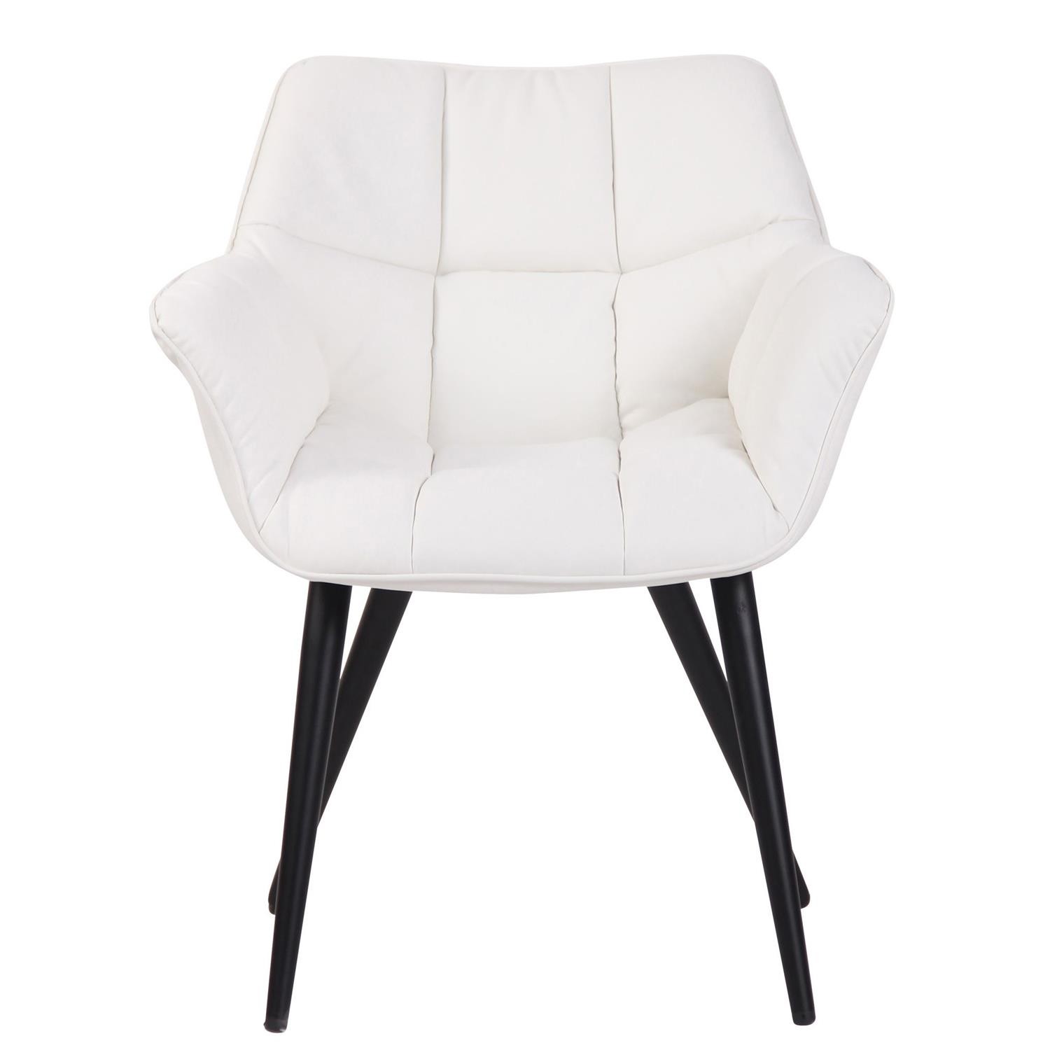 Silla de Confidente TESLA, Estructura Metálica, Grueso Acolchado, en Piel color Negro