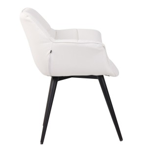 Silla de Confidente TESLA en Piel color Negro