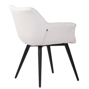 Silla de Confidente TESLA en Piel color Negro