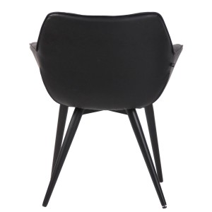 Silla de Confidente TESLA en Piel color Negro