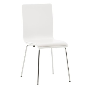 Silla de Confidente NEREIDA, asiento acolchado, en madera color negro