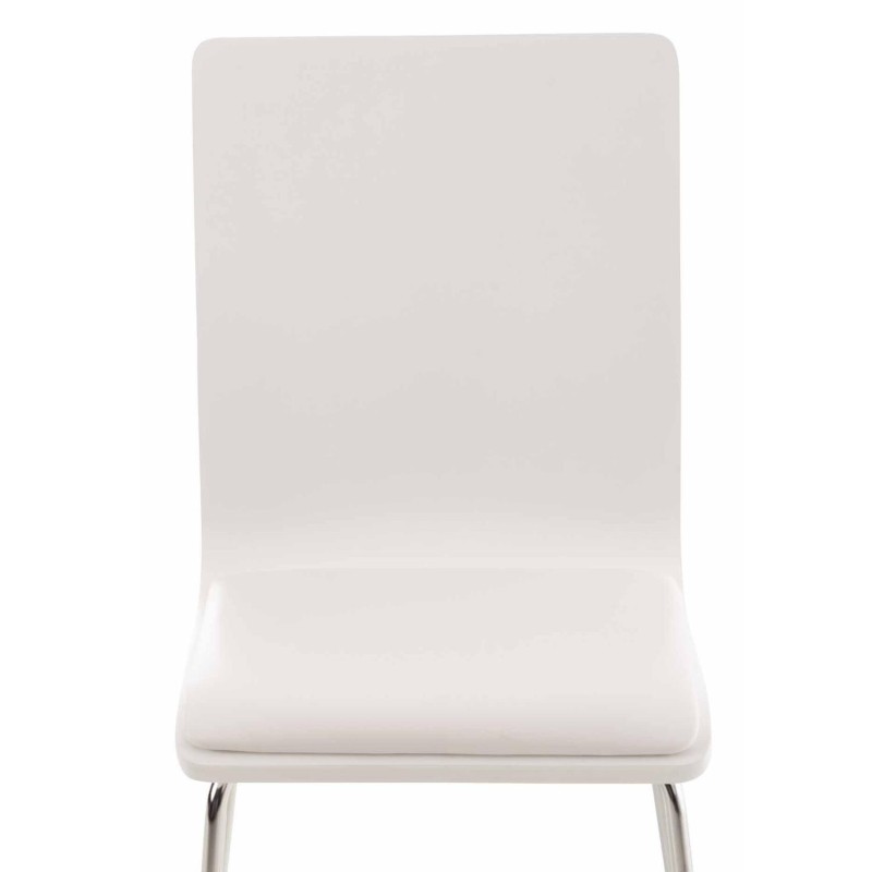 Silla de Confidente NEREIDA, asiento acolchado, en madera color negro