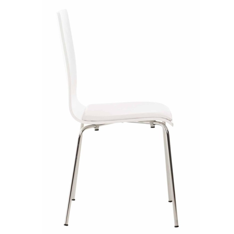Silla de Confidente NEREIDA, asiento acolchado, en madera color negro