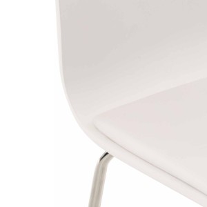 Silla de Confidente NEREIDA, asiento acolchado, en madera color negro
