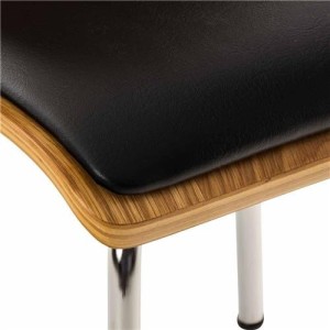 Silla de Confidente NEREIDA, asiento acolchado, en madera color negro