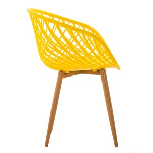 Silla de Confidente TROPIC, diseño exclusivo y moderno, estructura de metal, color negro