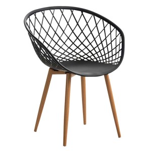 Silla de Confidente TROPIC, diseño exclusivo y moderno, estructura de metal, color negro