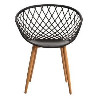 Silla de Confidente TROPIC, diseño exclusivo y moderno, estructura de metal, color negro 2