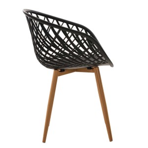 Silla de Confidente TROPIC, diseño exclusivo y moderno, estructura de metal, color negro