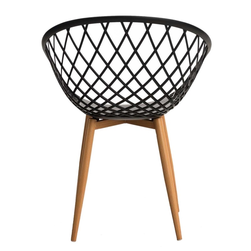 Silla de Confidente TROPIC, diseño exclusivo y moderno, estructura de metal, color negro
