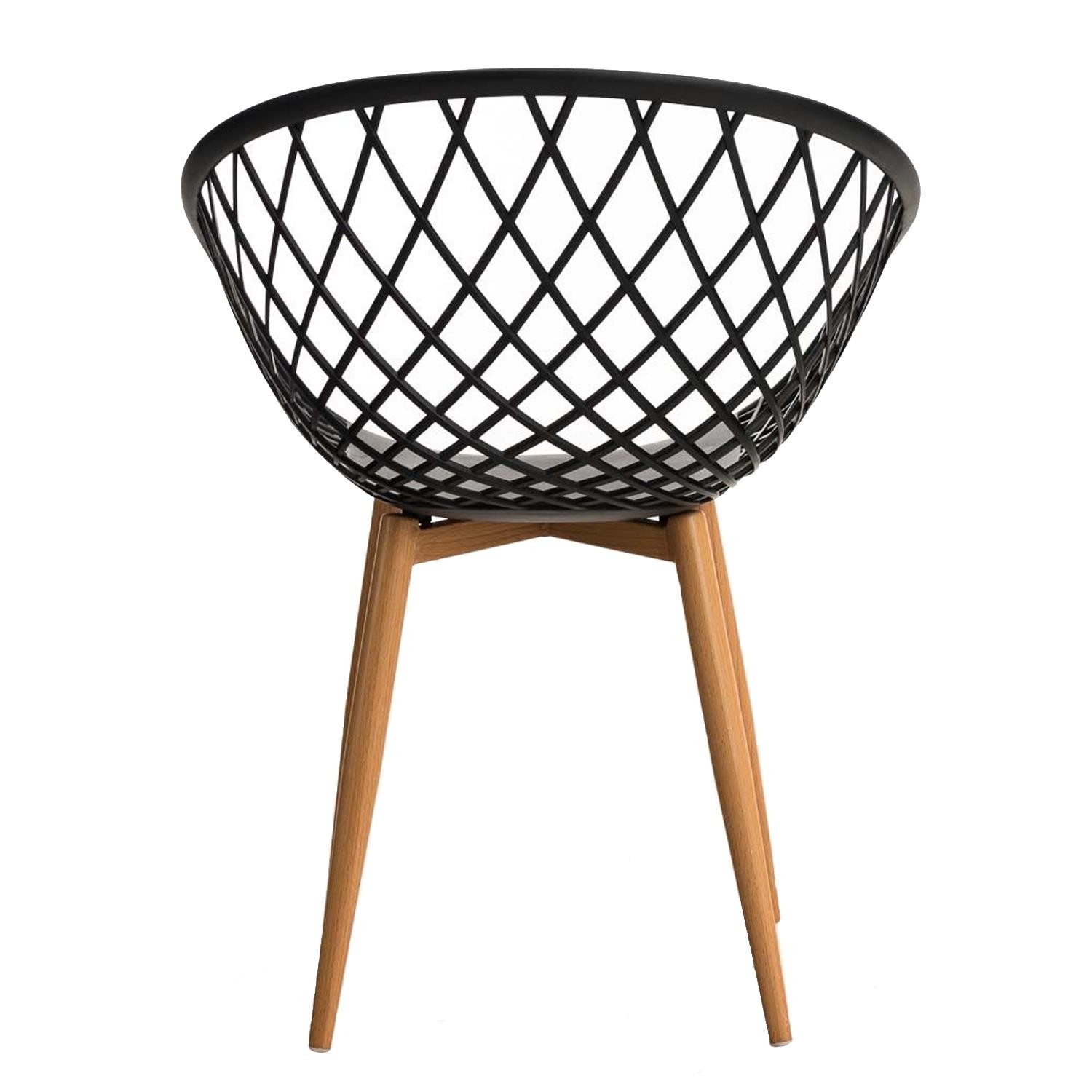 Silla de Confidente TROPIC, Exclusivo Diseño Moderno, Estructura de Metálica, en color Negro