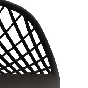 Silla de Confidente TROPIC, diseño exclusivo y moderno, estructura de metal, color negro