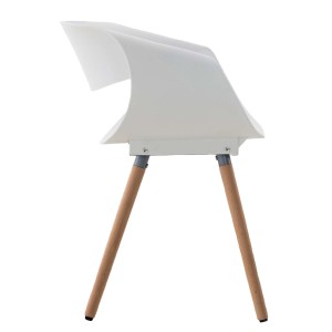 Silla de Confidente LARY, diseño moderno y sofisticado, estructura de metal, color negro