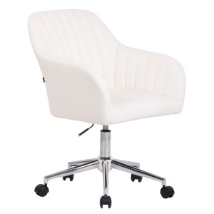 Silla de Oficina FOCUS, Gran acolchado, tapizada en piel color negro