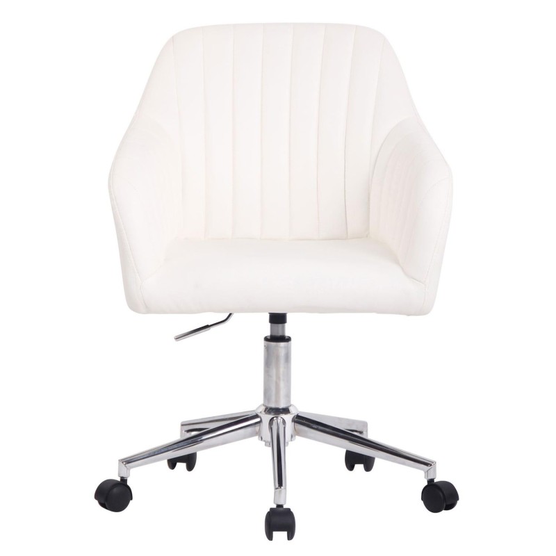 Silla de Oficina FOCUS, Gran acolchado, tapizada en piel color negro